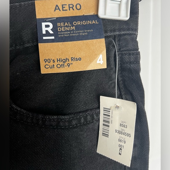 AéRopostale Aero Shorts Women’s 4 Black 90s Cut - Picture 7 of 7